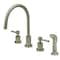 Kingston Brass KS8728DL Widespread Kitchen Faucet, Brushed Nickel KS8728DL - alternate 1